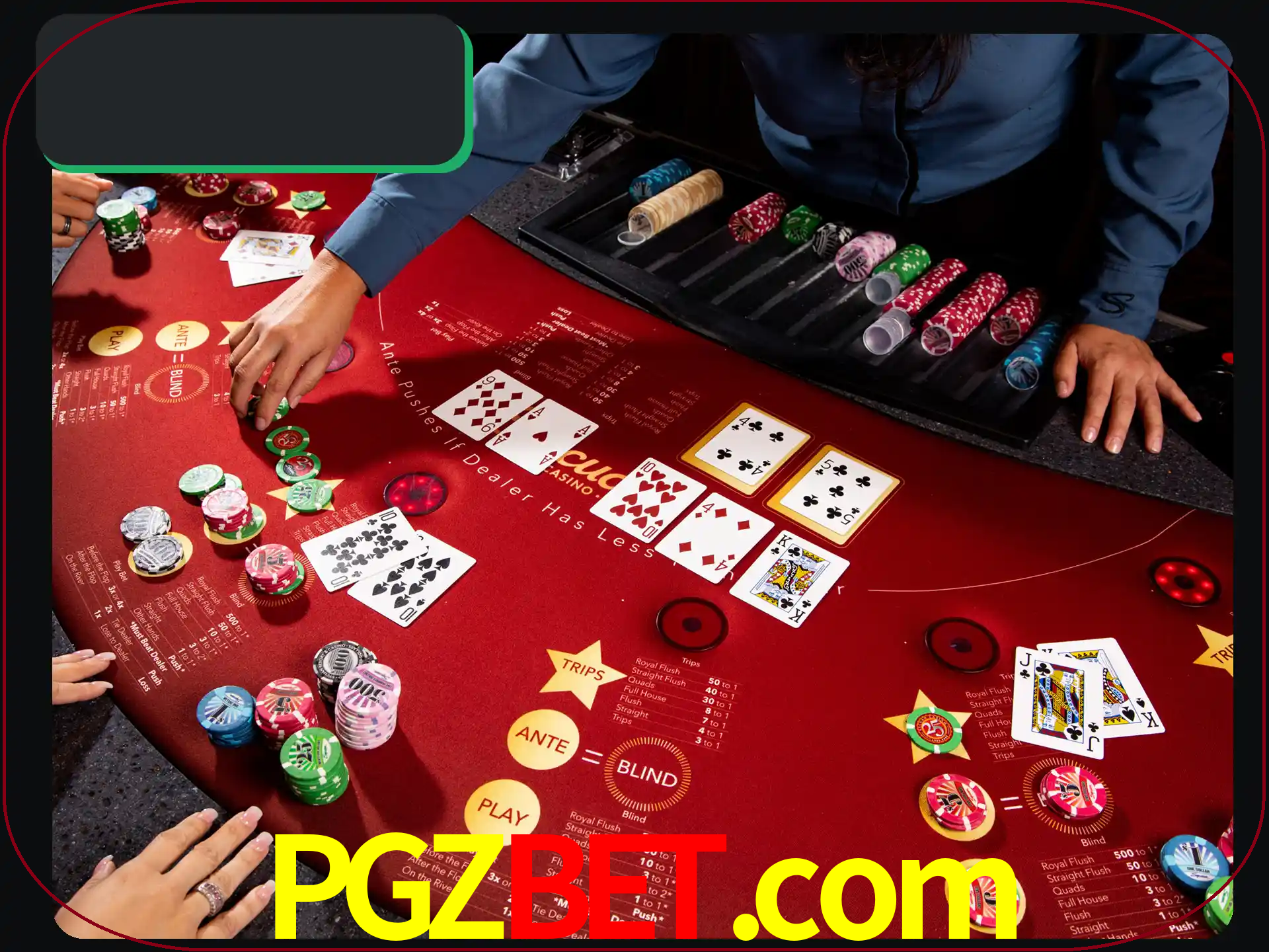 Jogue pôquer com pessoas reais em uma mesa.